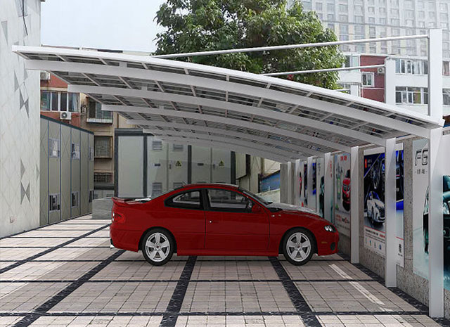 斜拉式車(chē)棚