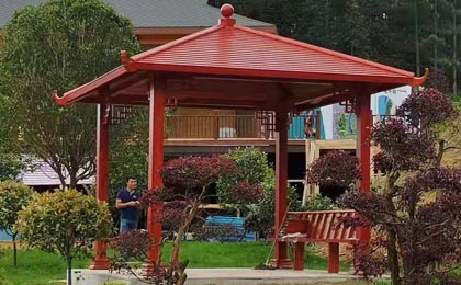 古建四角涼亭